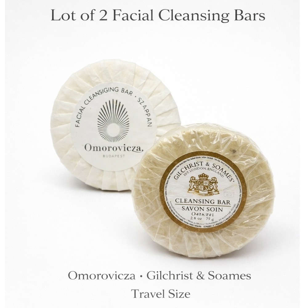 Omorovicza & Gilchrist Soames Facial Cleansing Bar Lot‎ 2pc Travel Size Oatmeal